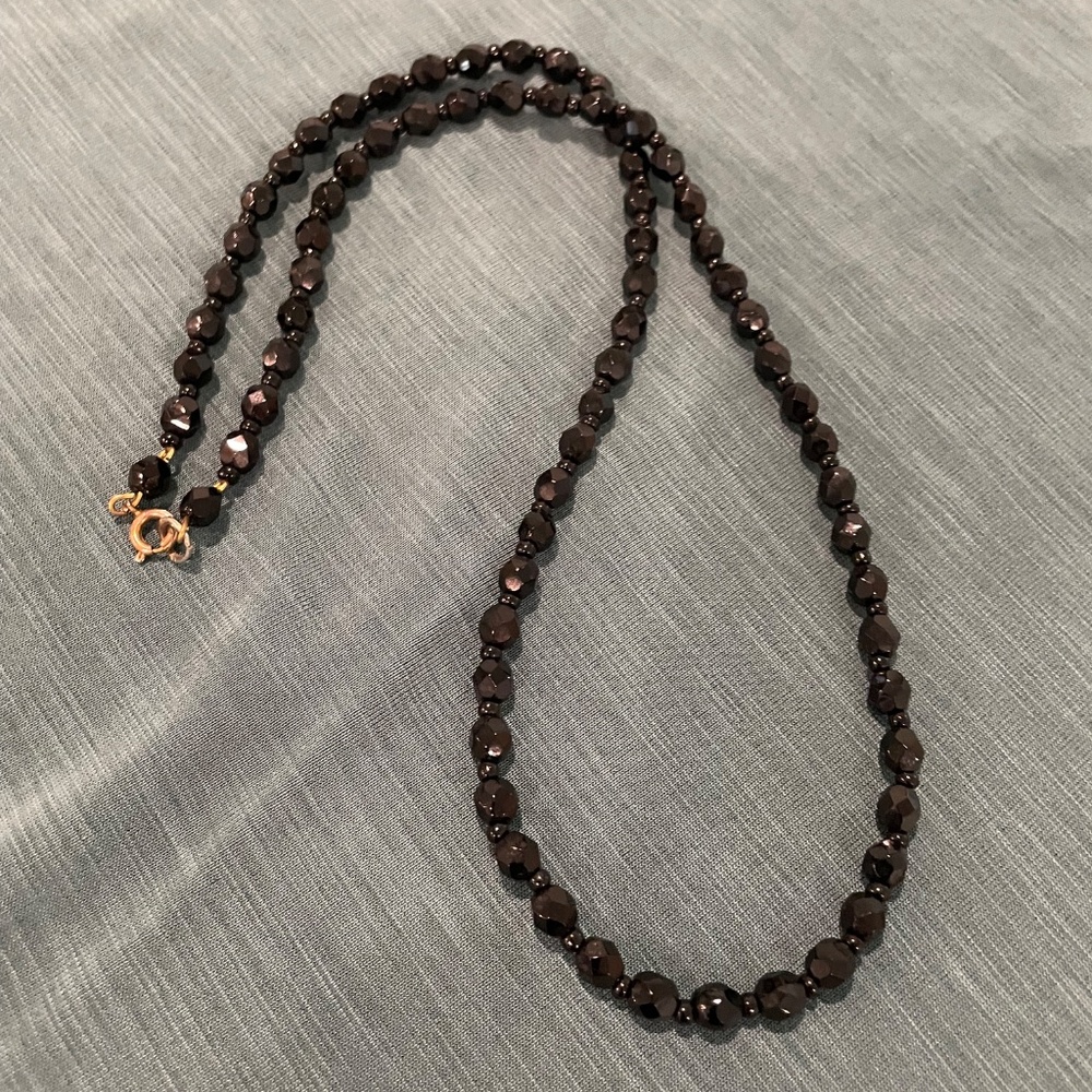 Black Beaded Necklace
